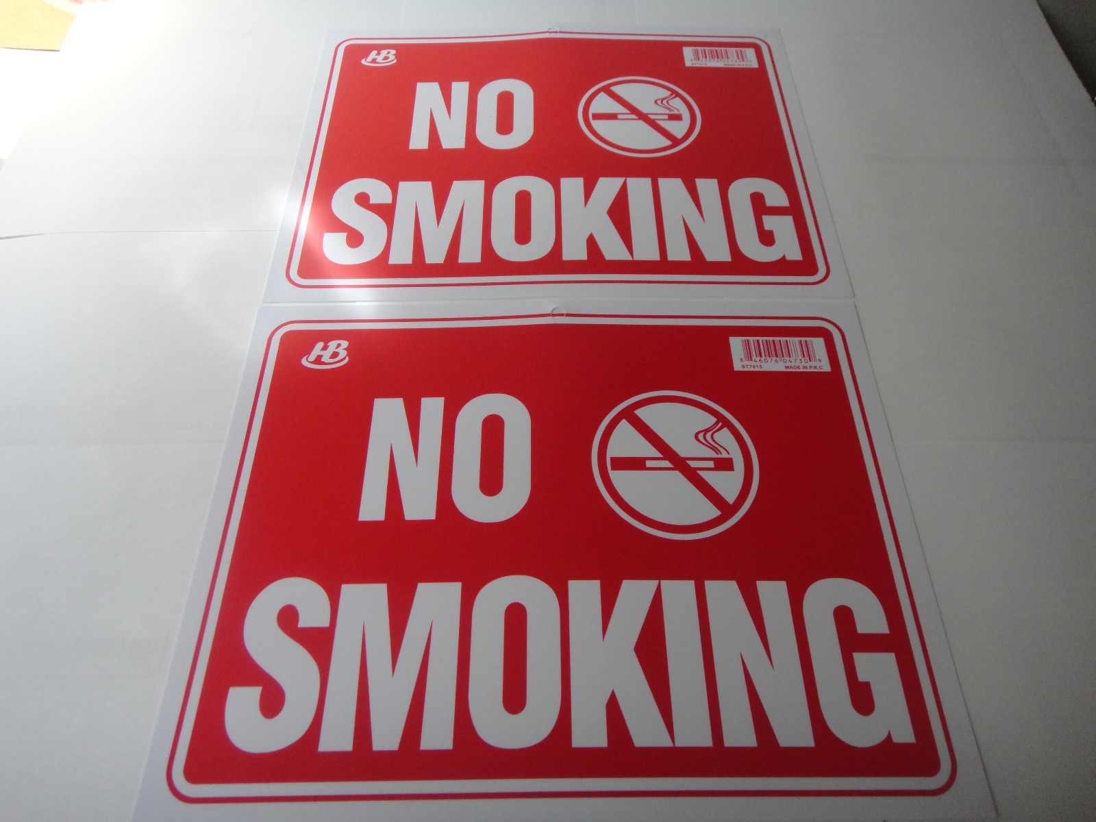 5 Pcs Red & White Flexible Plastic  » NO SMOKING  » Sign 9 x 12 Inch S15 US Seller