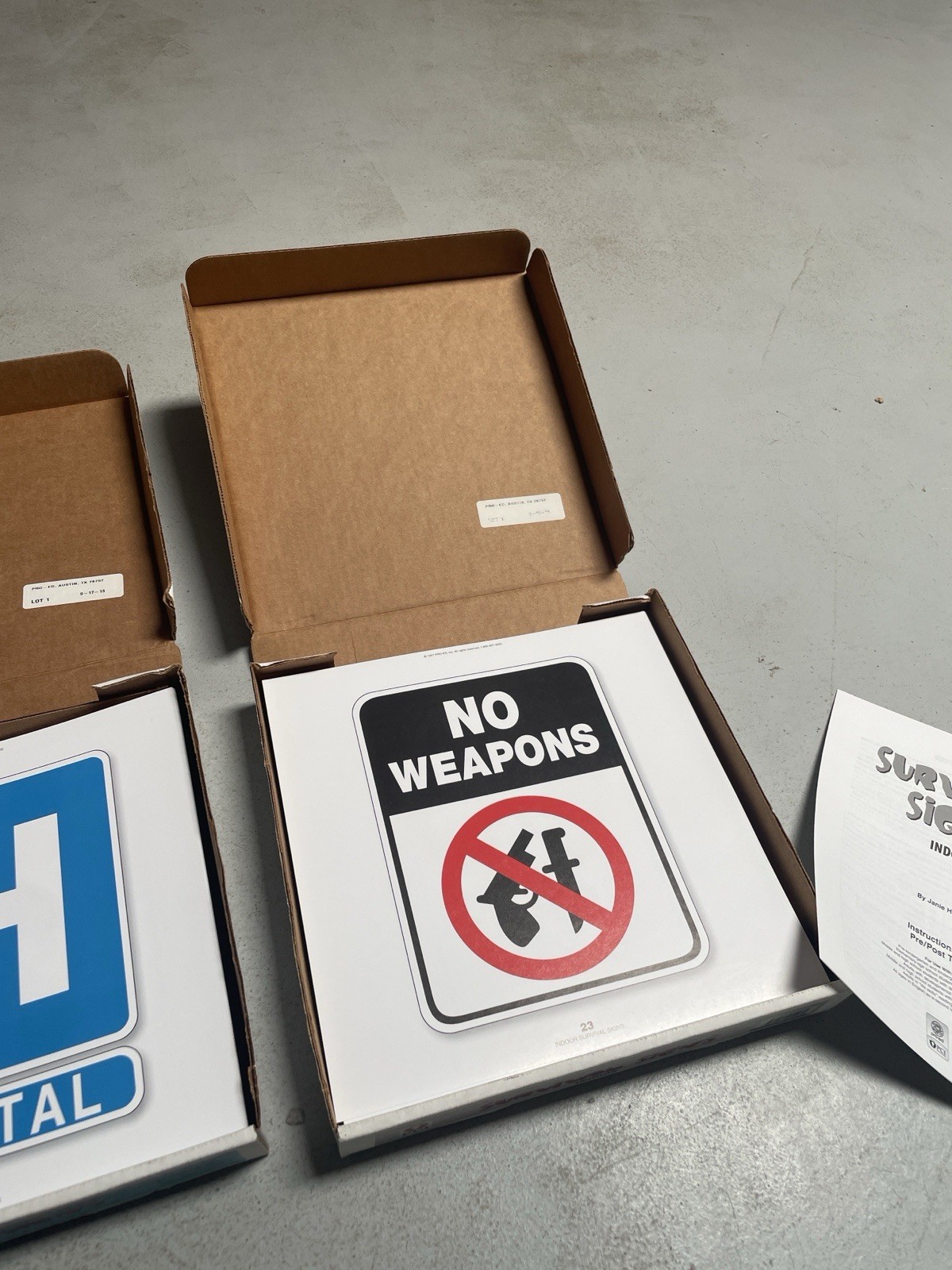 PCI Survival Signs Educational Kits 2 Piece Lot (Indoor & Outdoor)- 41 Signs