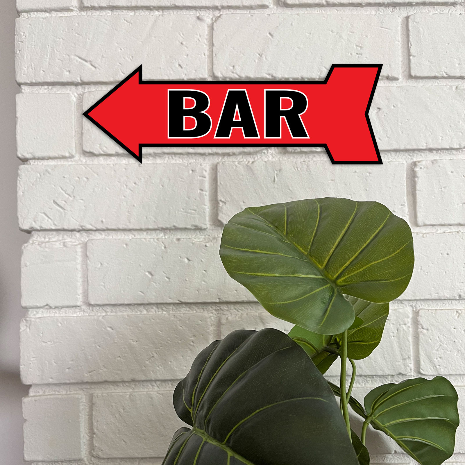 Arrow Shape Bar 12×4&Prime; Wall or Door Sign | Funny Home Decor | Shop Décor