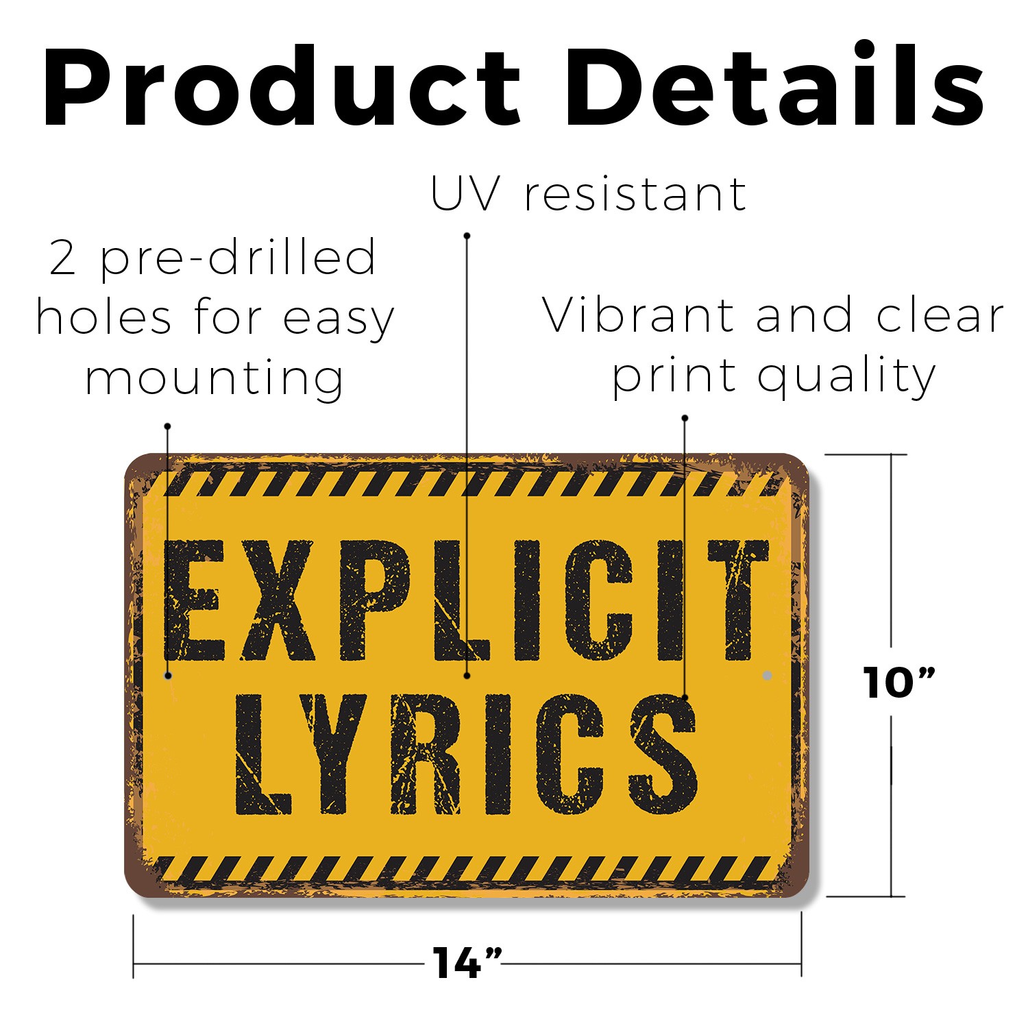 Explicit Lyrics Street Sign Ahead Durable Perfect for Studios