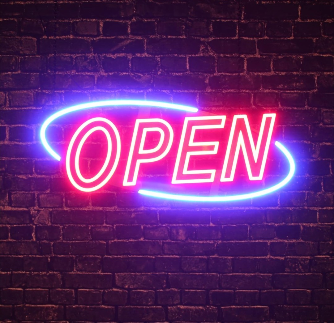 Optiva Open Signs | Neon Open Sign Look, LED Lights | 12 Eye-Catching Animations