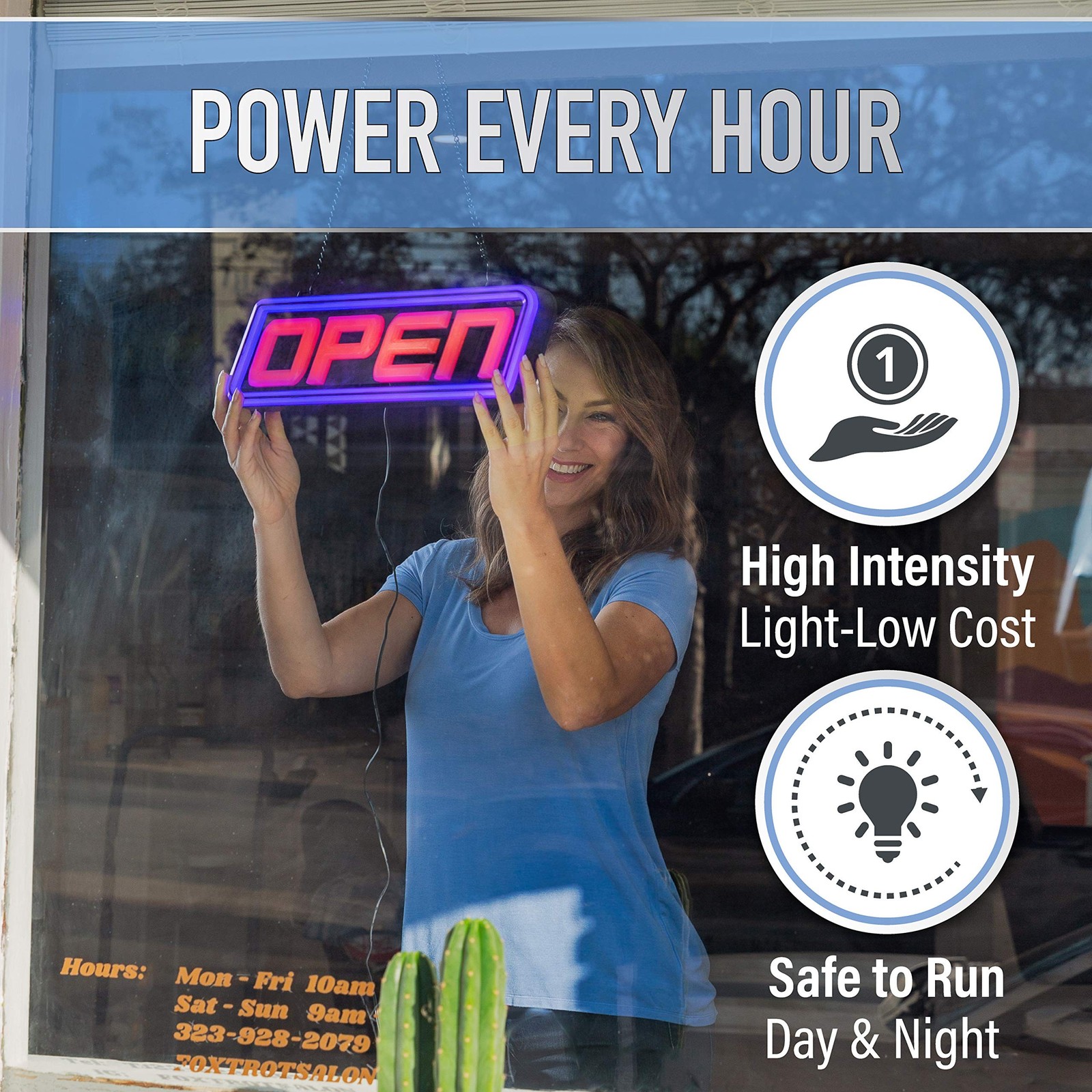 GLI Super-Bright LED Open Sign – Stand Out in Daylight too with this Ultra Br…