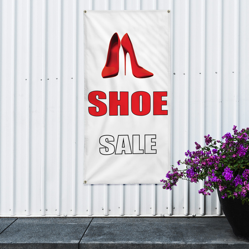 Vertical Vinyl Banner Multiple Sizes Shoe Deal Business Business Outdoor