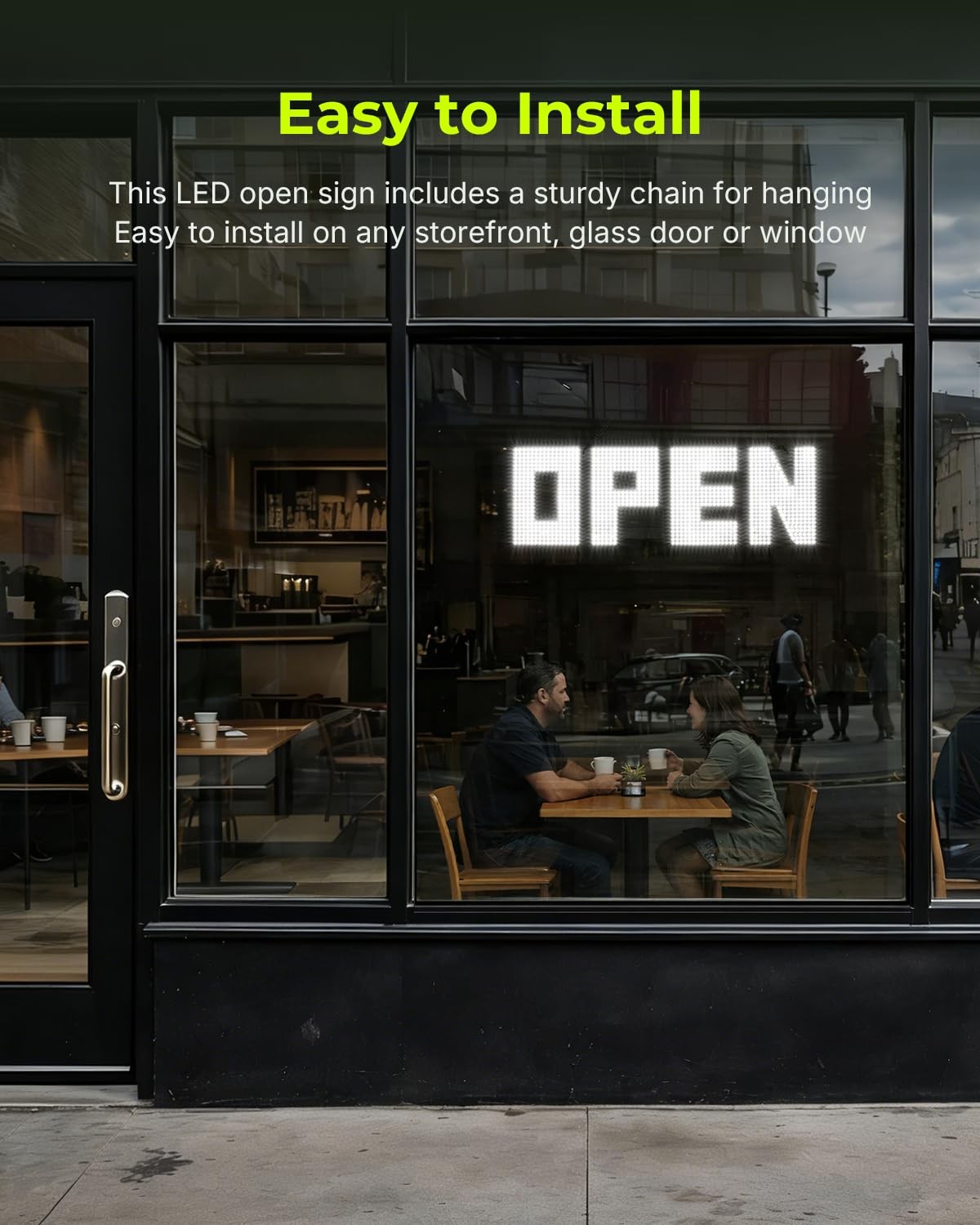 36&Prime;X12&Prime; Bright Dimmable LED Open Sign for Storefronts, Bars & Cafes