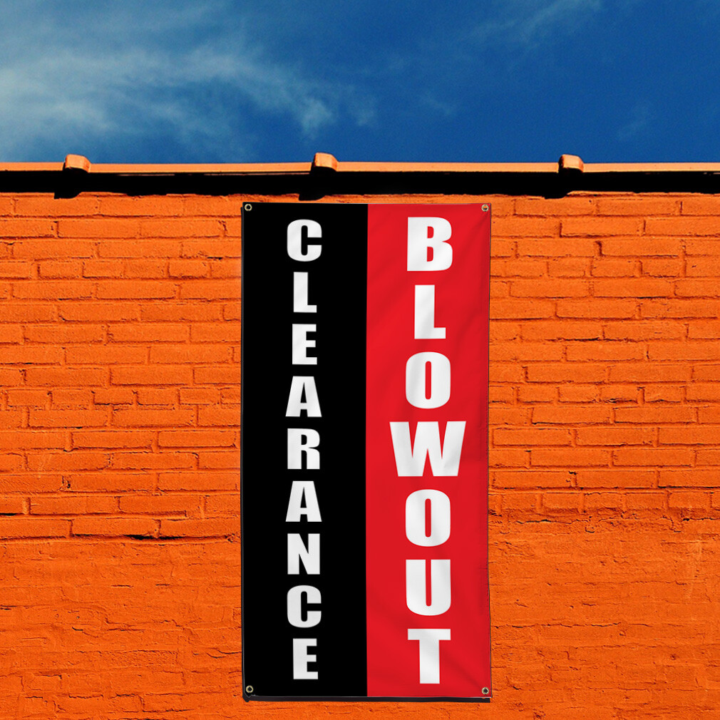 Vertical Vinyl Banner Multiple Sizes Closing out Blowout Promotion Business