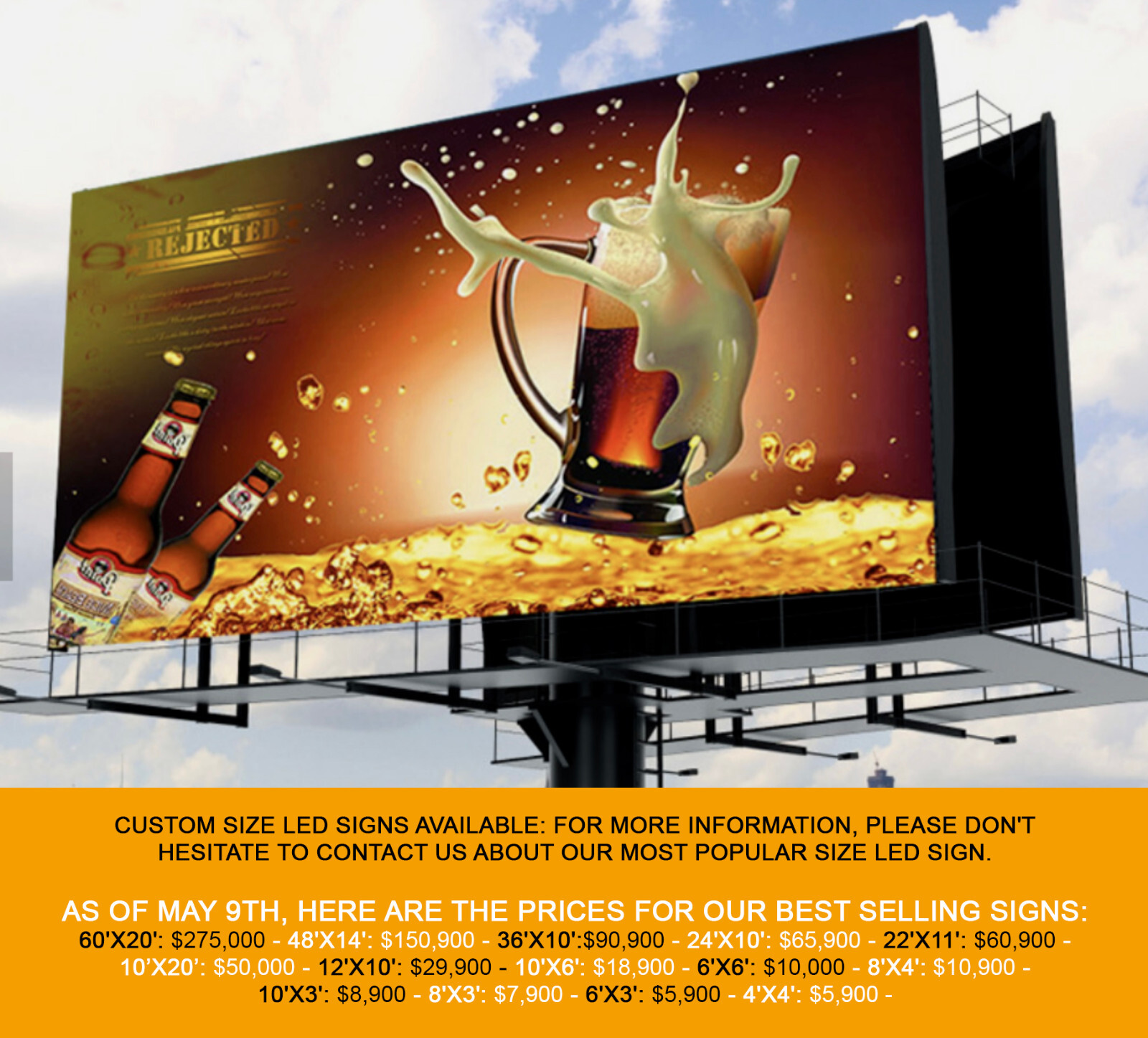 10&rsquo;x12&prime; Commercial Outdoor P8 LED HD Video Billboard Sign SEE VIDEO We Finance