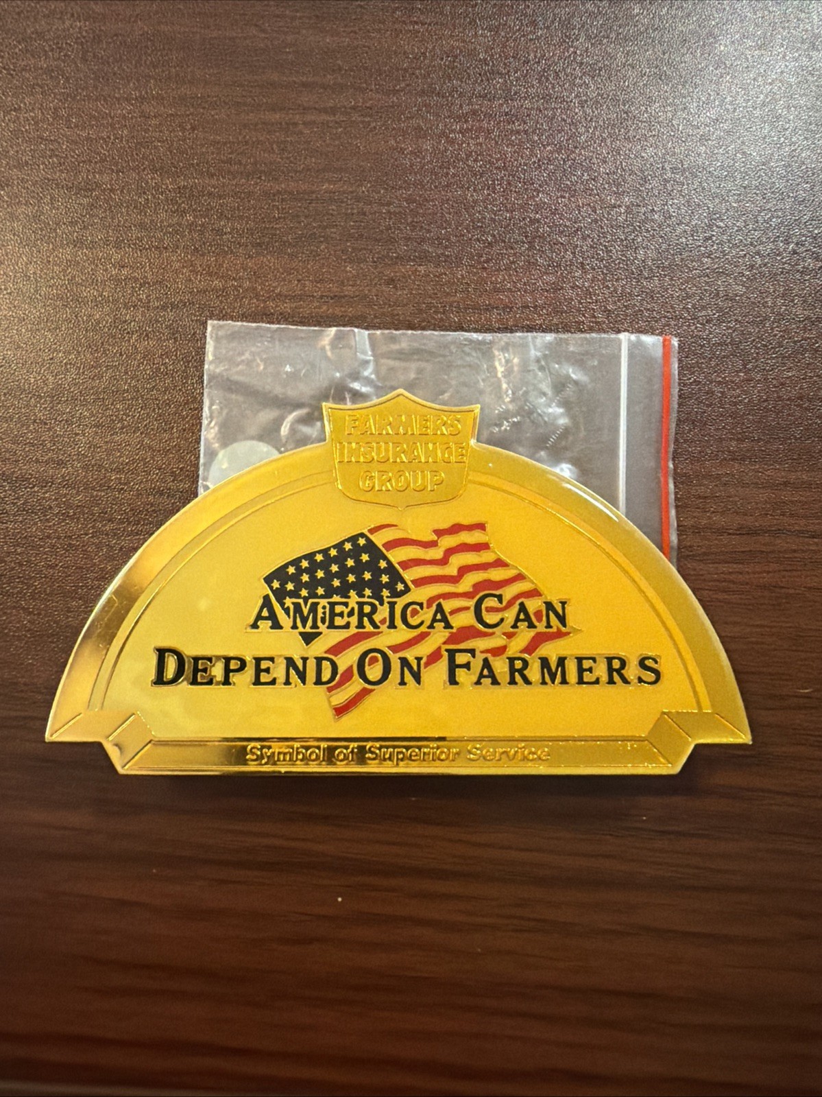 Farmers Insurance Group Framed Interior Wall Sign Display Gold