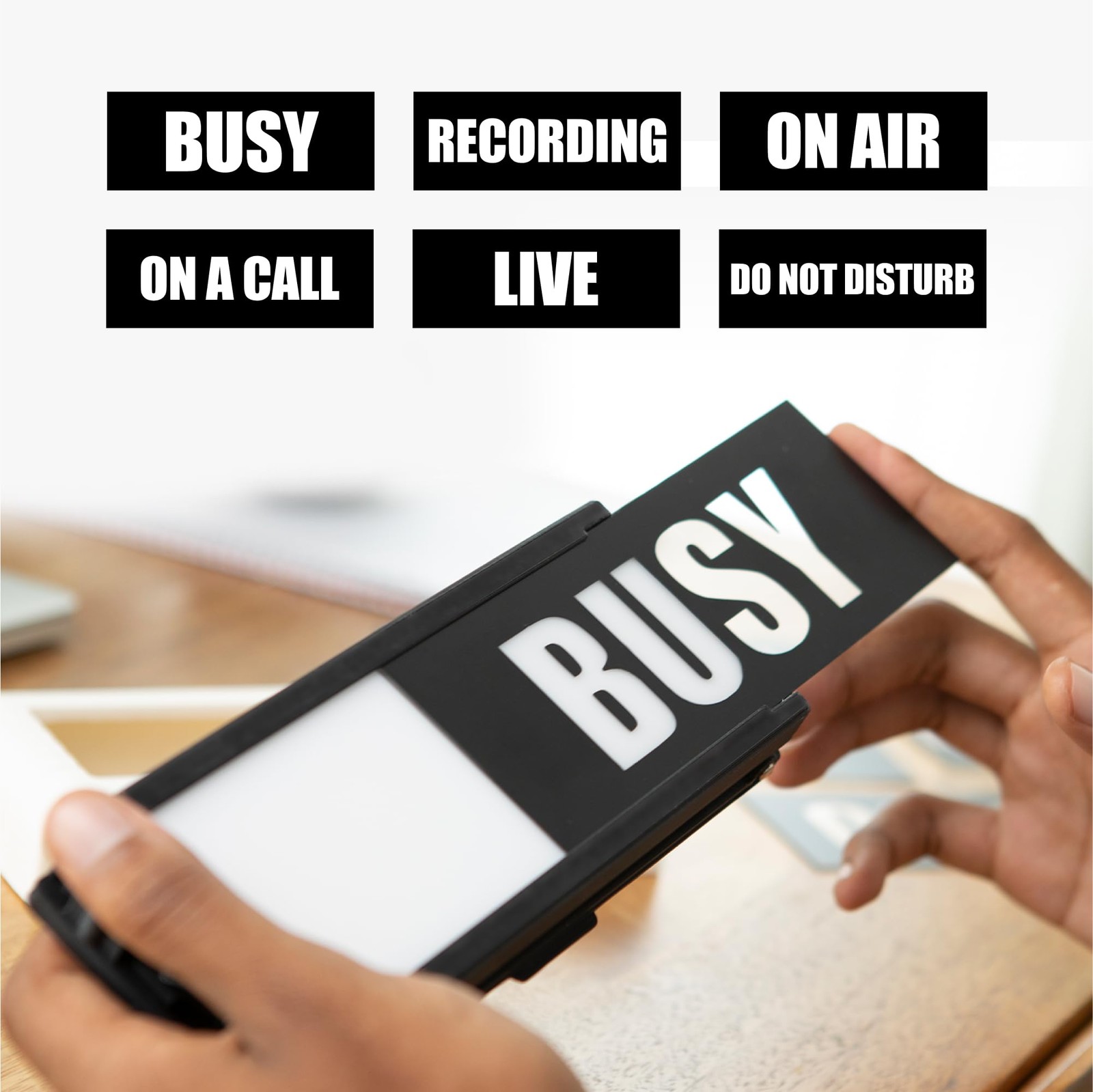 BusyBox S smart sign | Bluetooth | Battery Powered | Home Office | Wireless |