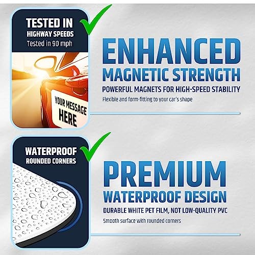 Premium Magnetic Car Signs – Blank – 18&Prime;x12&Prime; – Will Never Fly Off Your Car