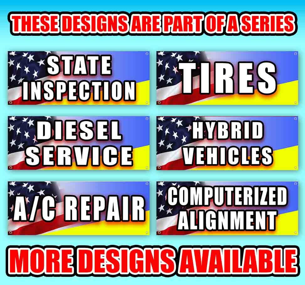 IMPORT & DOMESTIC Advertising Vinyl Banner Flag Sign Many Sizes MECHANIC