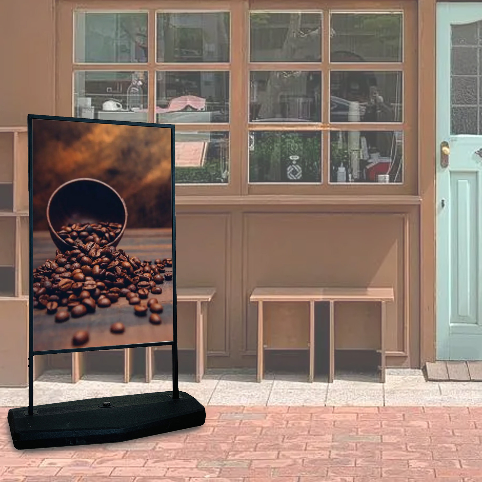 Floor Stand Sign Holder 23⅔ »x35½ » Indoor/Outdoor Sidewalk Refillable Water