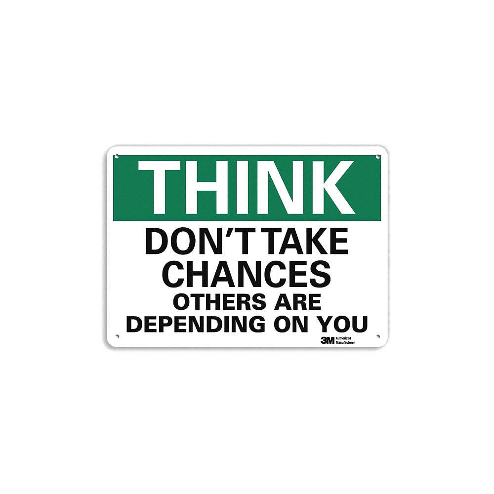 LYLE U7-1294-NP_10X7 Safety Sign,7 inx10 in,Plastic 44VD11