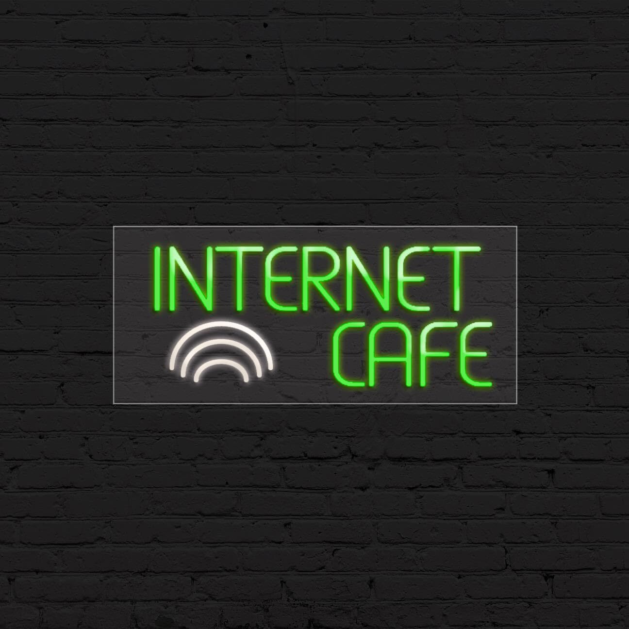 Internet Café Sign for Business Displays | LED Flex Neon | 32&Prime;W x 13&Prime;H x 1&Prime;D