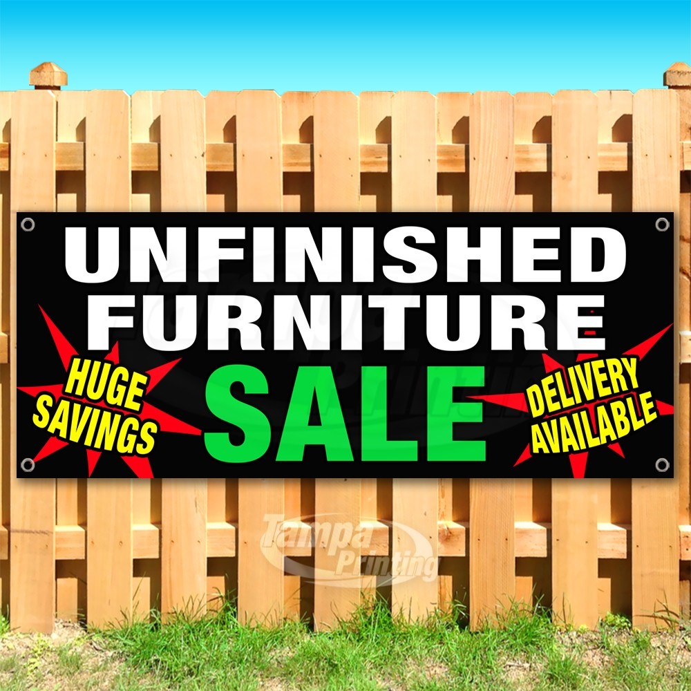 UNFINISHED FURNITURE SALE Advertising Home Vinyl Banner Flag Sign USA SB11111