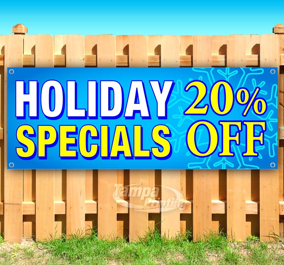 HOLIDAY SPECIALS 20% OFF Advertising Vinyl Banner Flag Sign Many Sizes CHRISTMAS