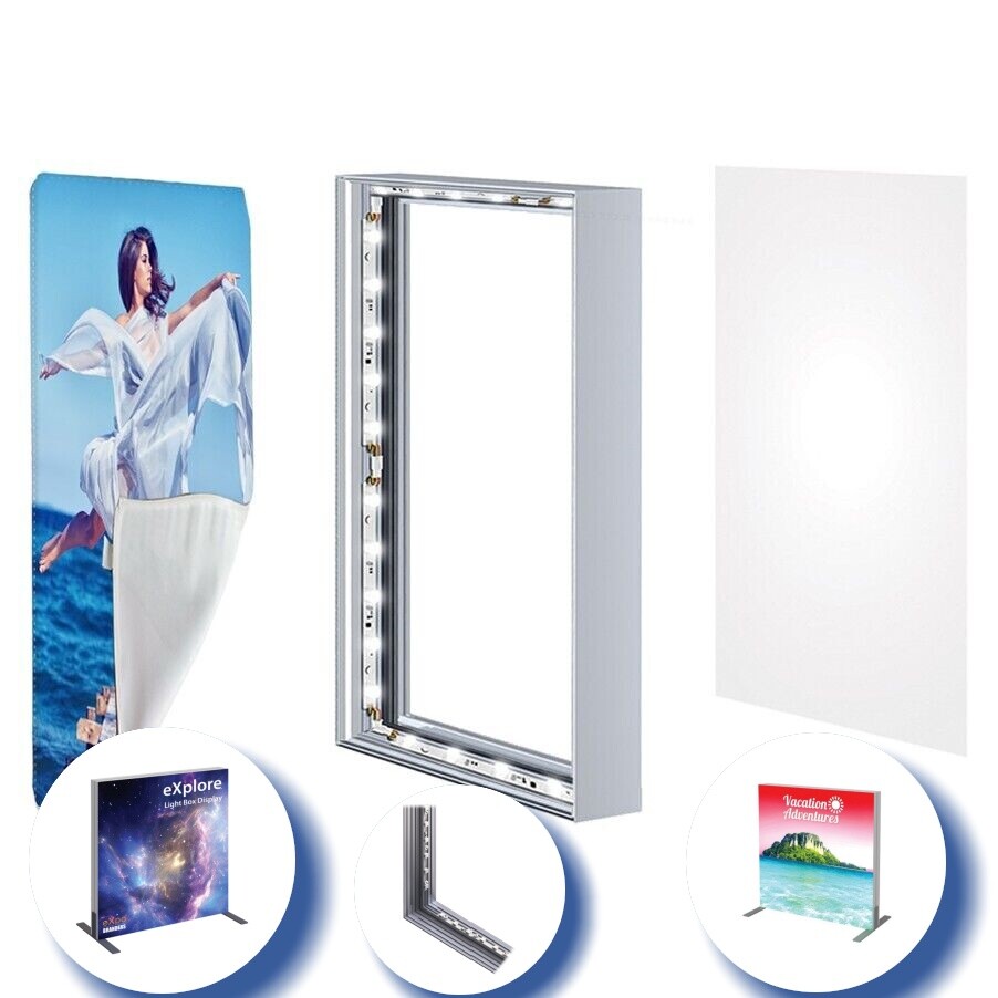 3&rsquo;x3&prime; LED Advertising Frameless Fabric Light Box Trade Show Display Stand Banner