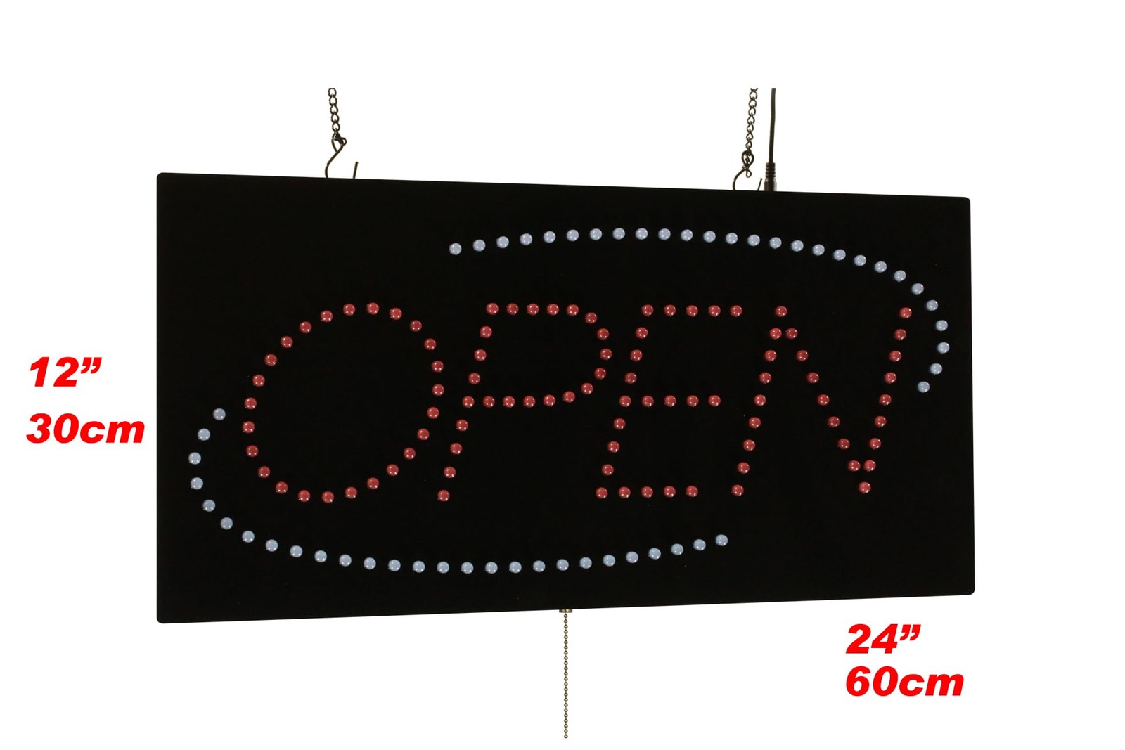 Open Sign 24&Prime;x12&Prime; Blue Oval LED Bright Illumination – Eye-Catching Display