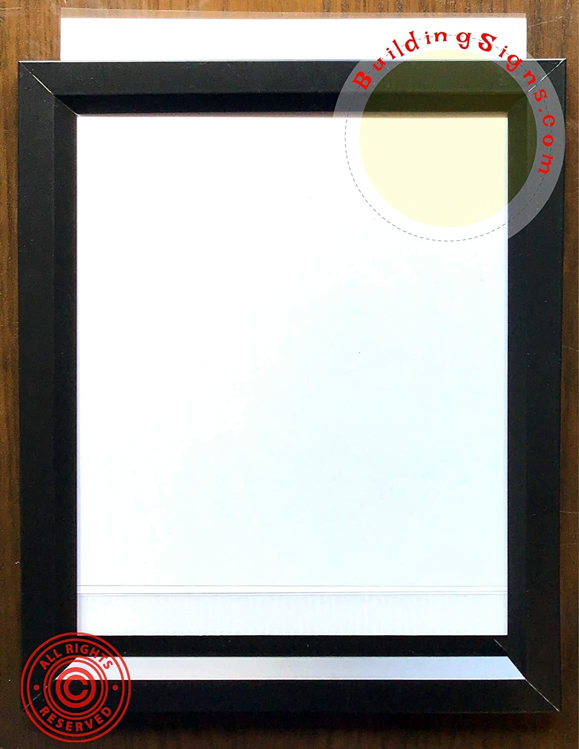 Elevator Inspection Frame Black 8.5×11 (Heavy Duty – Aluminum)–REF24-1027