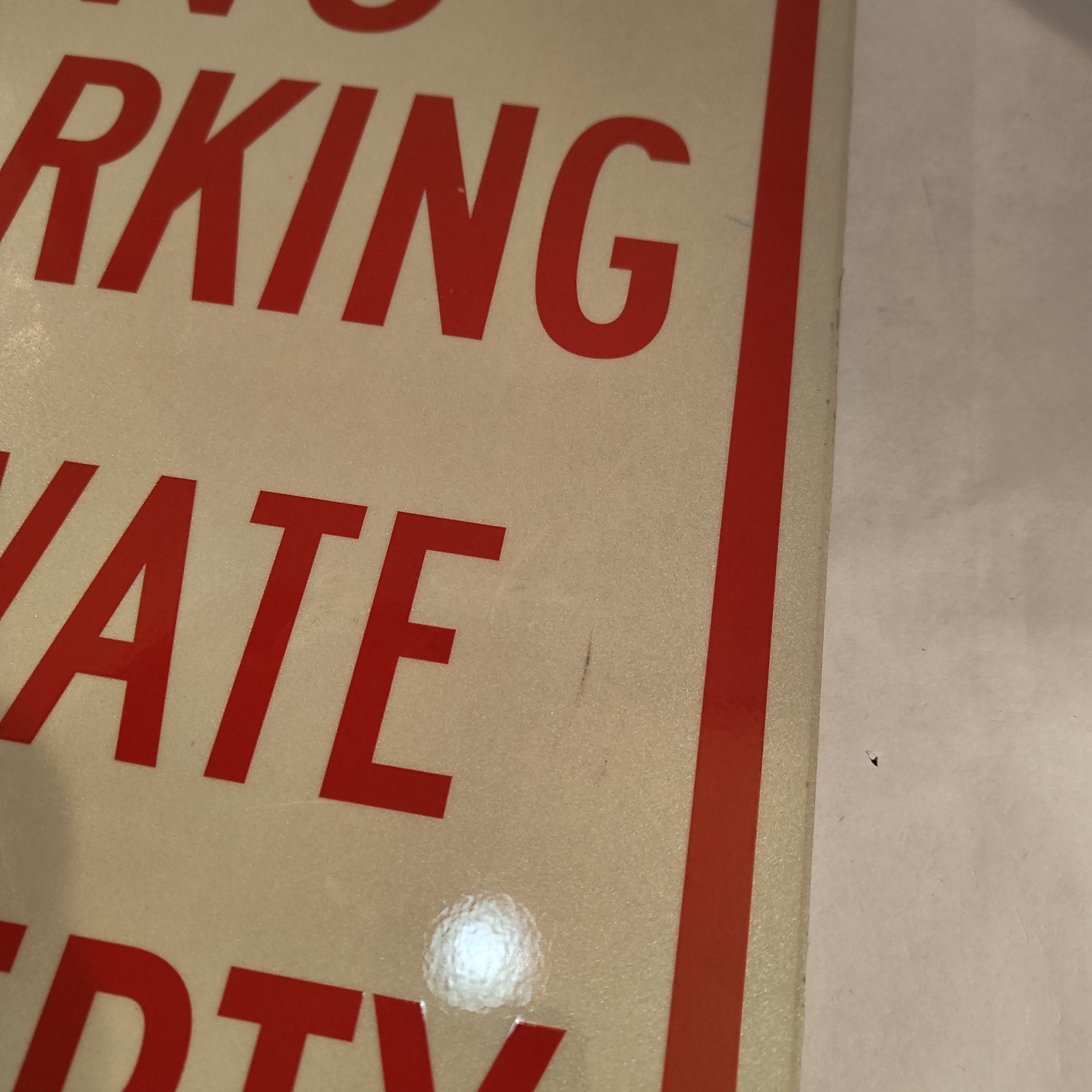 No Parking Private Property Heavy Gauge Aluminum Sign with Hardware 12&Prime;x18&Prime;