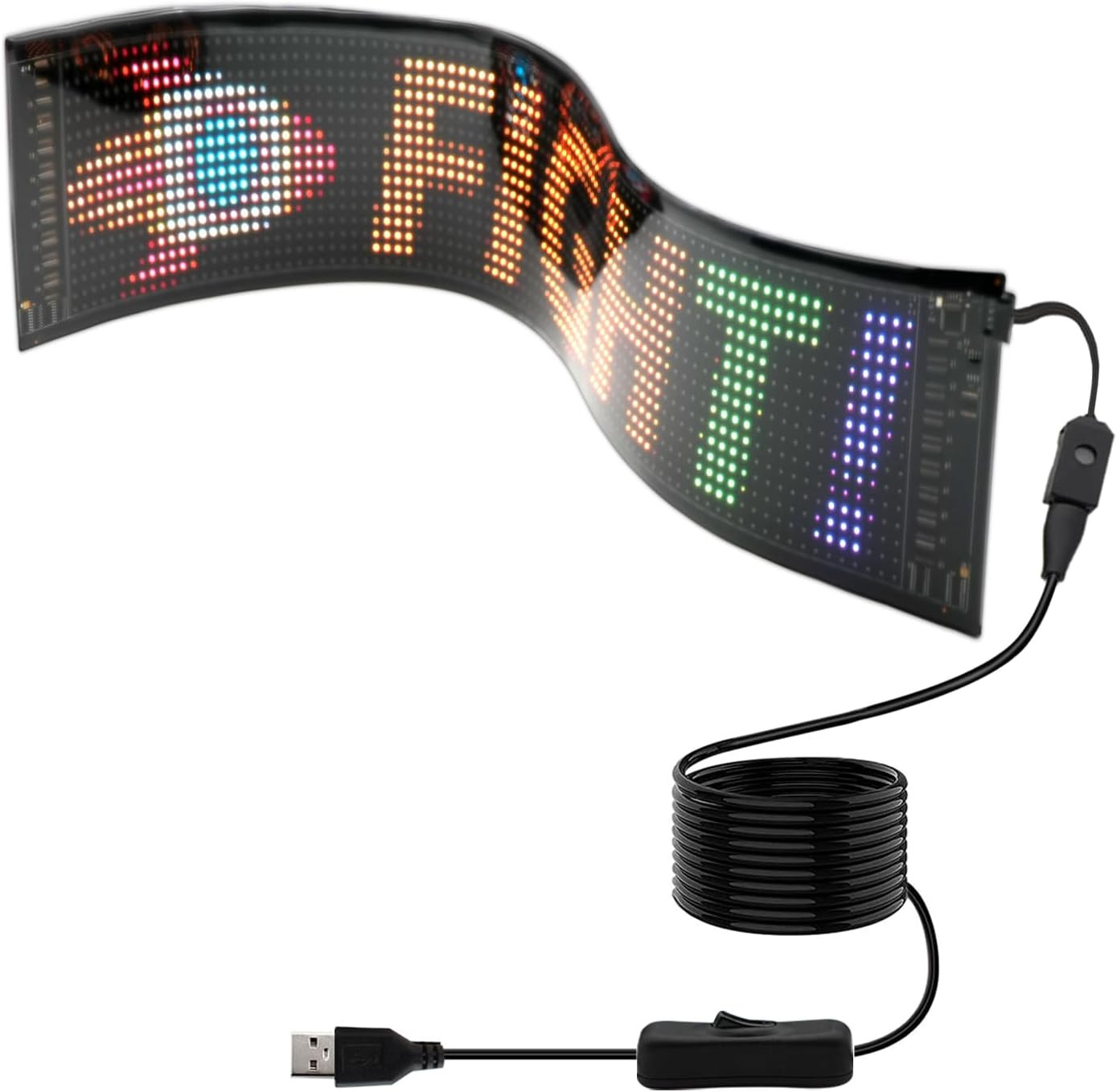 Full Color Programmable LED Sign with Bluetooth Control – 23&Prime; x 5&Prime; Display
