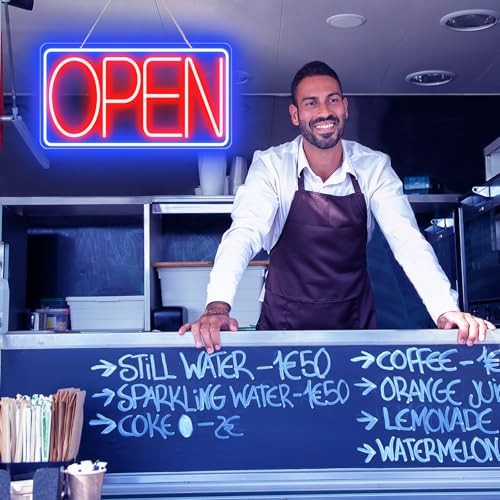 16.5&Prime; X 9&Prime; Led Neon Open Signs for Business – 12V/2A Ultra Bright Led Neon Sign