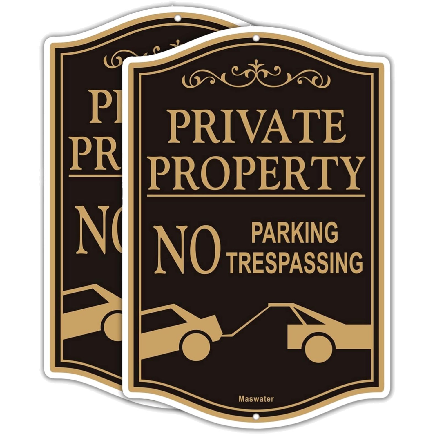 2 Large No Parking Signs, 12&Prime; x 18&Prime; Reflective – Rust-Free Aluminum for Security