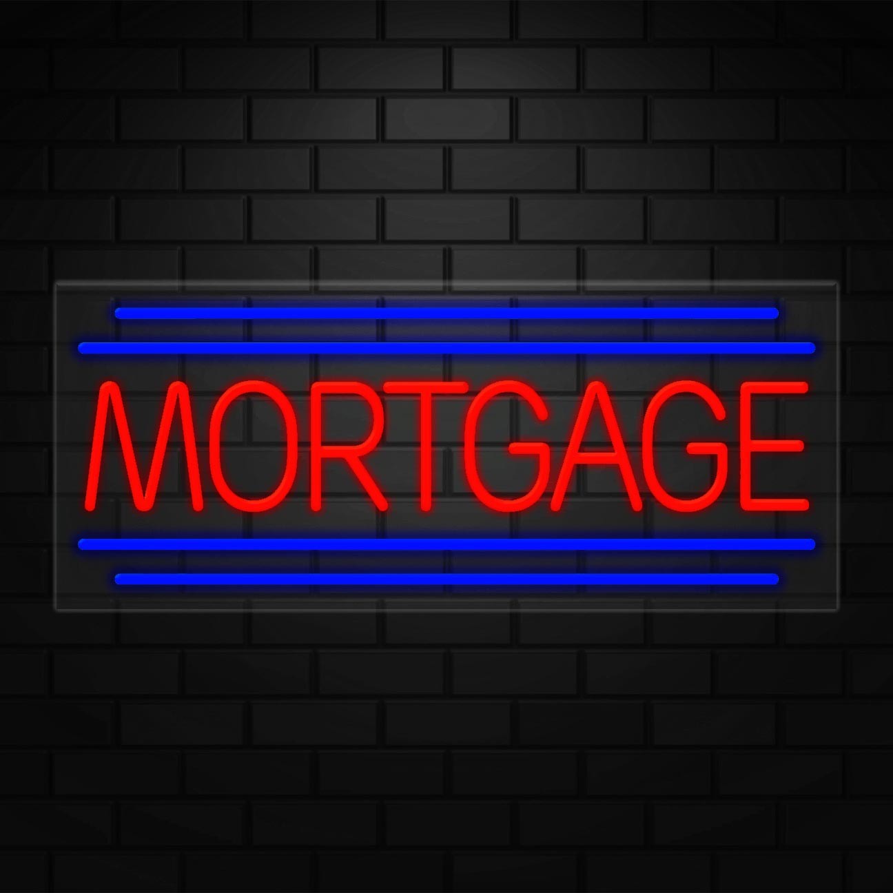 Mortgage Sign for Business Displays | LED Flex Neon | 32&Prime;W x 13&Prime;H x 1&Prime;D