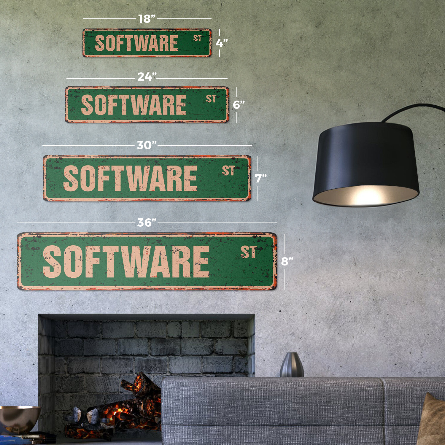 SOFTWARE Vintage Street Sign Metal Plastic computer developer new IT geek
