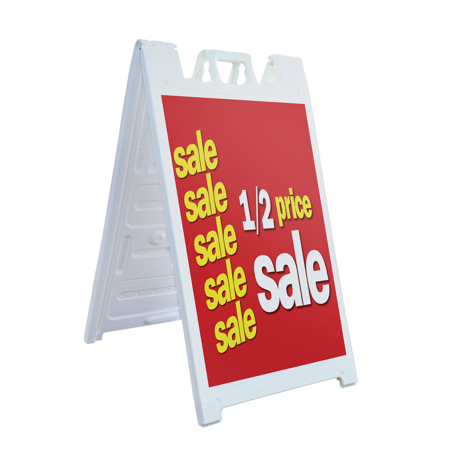 A-frame Sidewalk 1-2 Price Sale 24&Prime; x 36&Prime; Double Sided A-Frame Sidewalk Sign