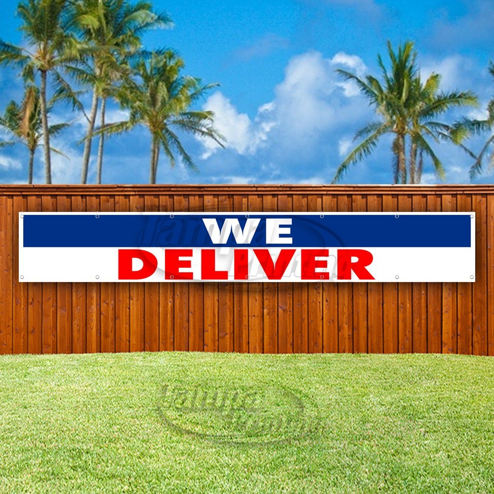 WE DELIVER Advertising Business Food Store Vinyl Banner Flag Sign USA XL02046