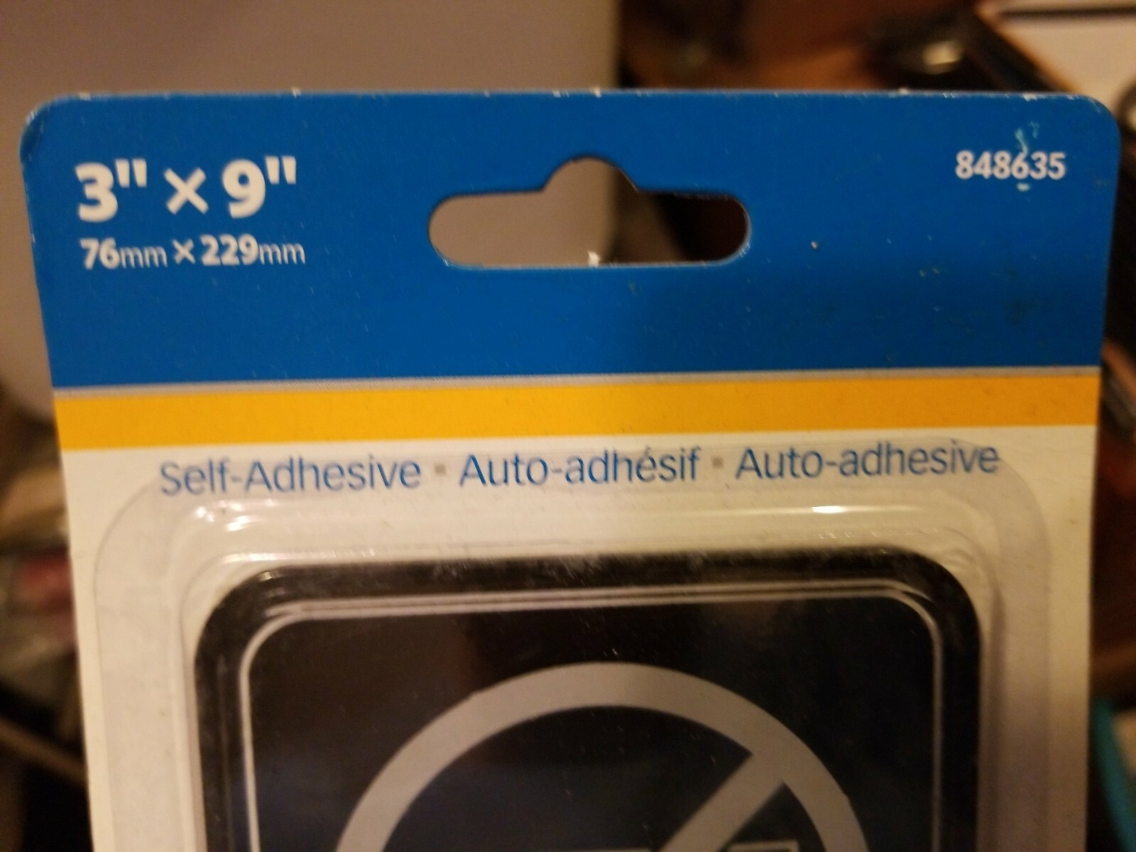 NO SOLICITING sign Lot 3&Prime;x 9&Prime; Self-Stick 848635 Visual Impact Brand NEW! X7