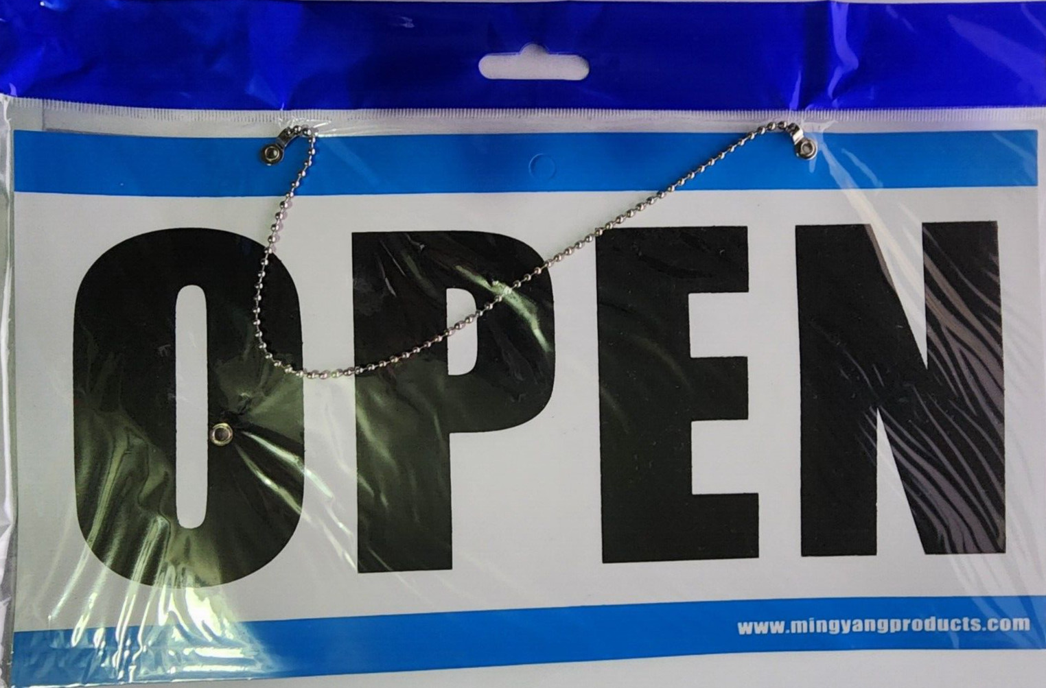 Open and Closed Sign, Plastic, with Hanging Chain, Dual Sides with “Will Return”