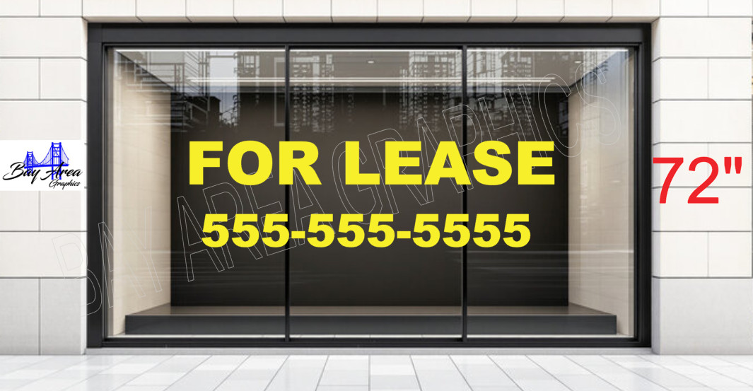 FOR LEASE Window Decal Business Sign Outdoor Vinyl All Weatherproof ORACAL 651