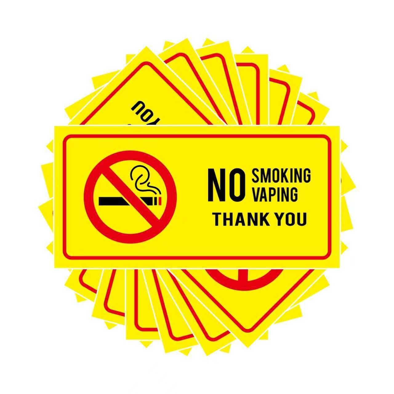 10 Pack 3×1.5 Inch No Smoking Sticker Self Adhesive Decals for Vehicles Cars