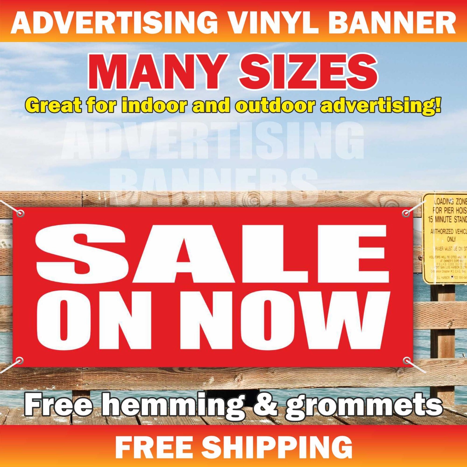 SALE ON NOW Advertising Banner Vinyl Sign Moving Discount сlearance Event Save