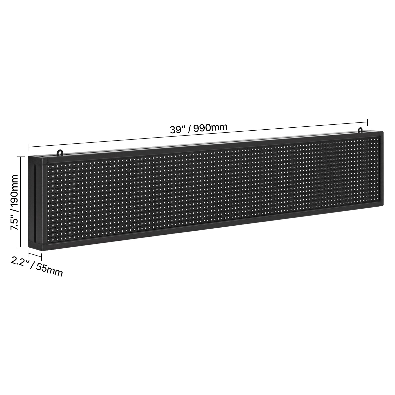 VEVOR LED Scrolling Sign 40&Prime;x15&Prime; P10 Programmable 7Color Digital Sign w/ Sling
