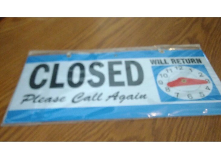 LemonNova Business Image Open Sign 4014 White Letters Cords Open Close Hours NEW