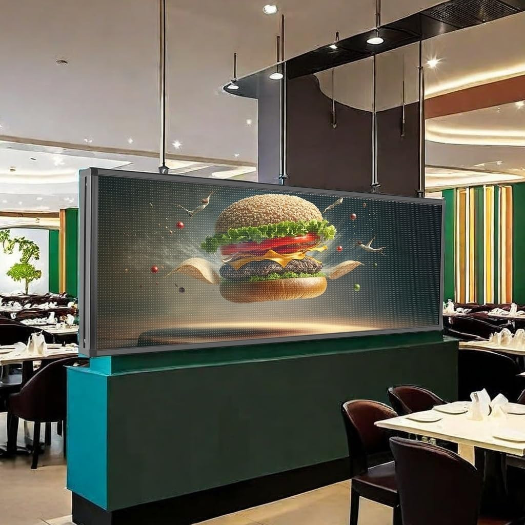 40 »x17 » Programmable LED Sign, WiFi/USB Control, Waterproof for Outdoor Use