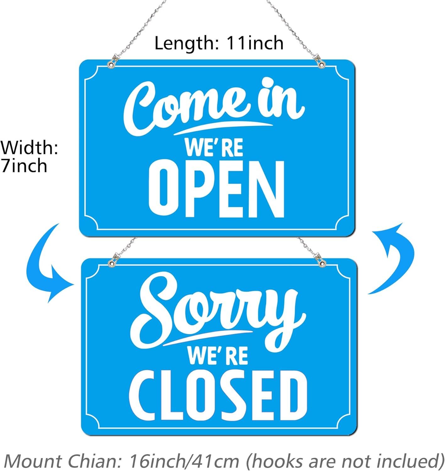 Open Closed Signs Business Hours Sign Set for Window Door Open Signs for Busines