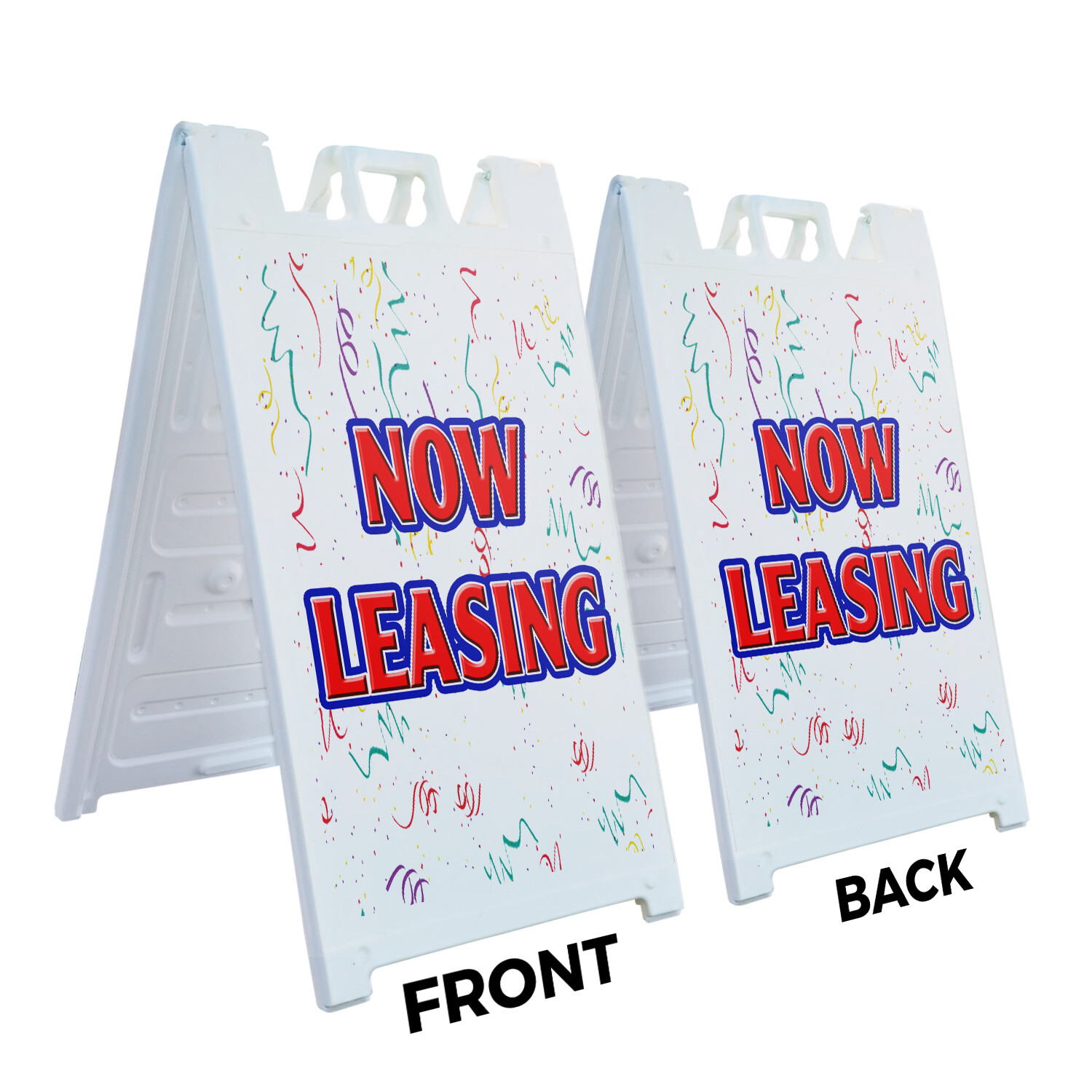 A-frame Sidewalk Now Leasing 24&Prime; x 36&Prime; Double Sided A-Frame Sidewalk Sign