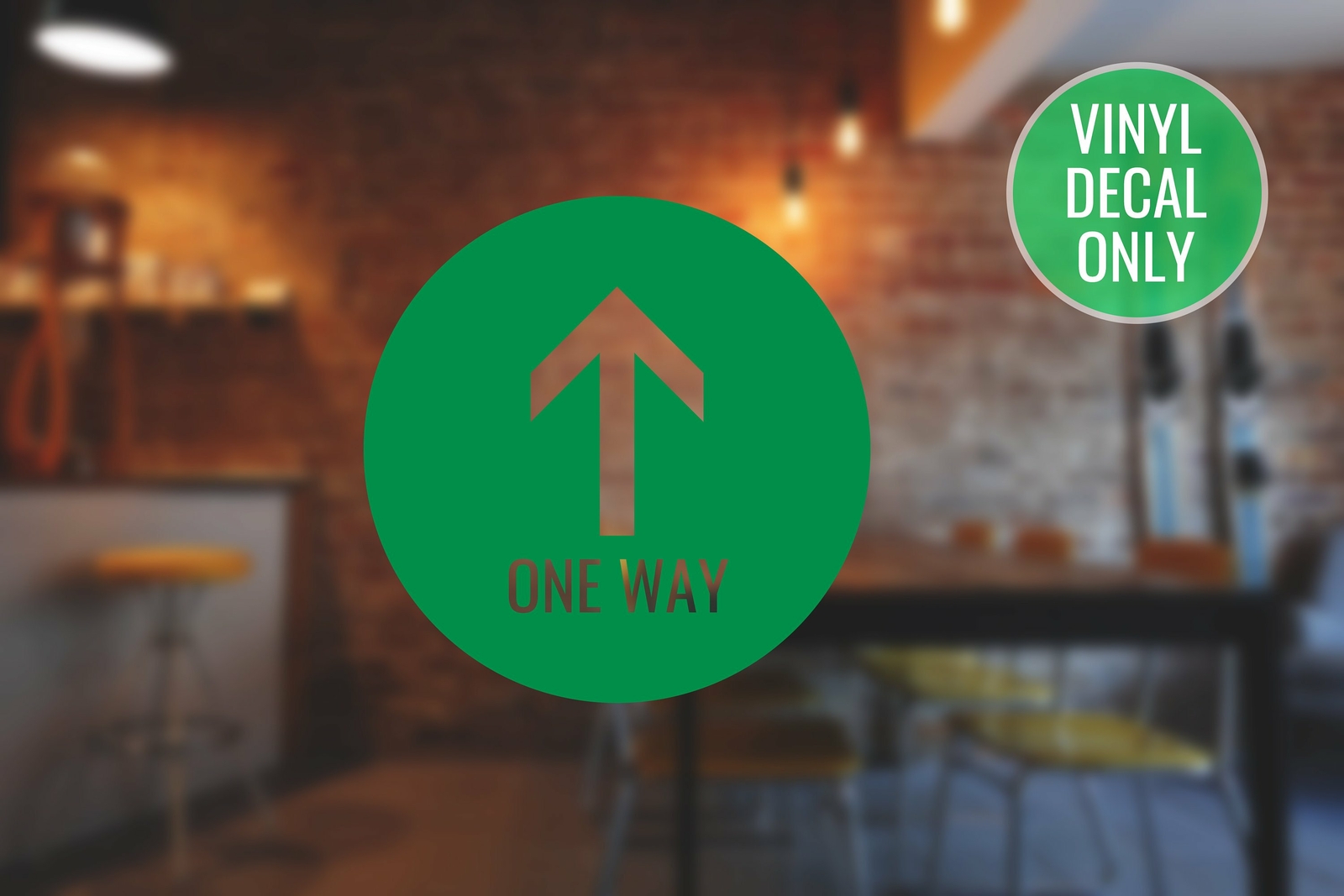 One Way Arrow Decal Sign – Vinyl Sticker for Groceries, Shops, Malls, Businesses