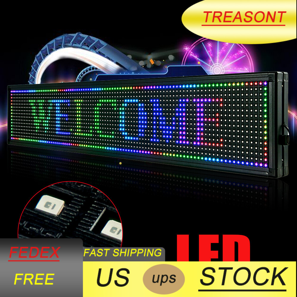40&Prime;X8&Prime; 5-20W Scrolling Message Display Board LED Sign WiFi & USB Transfer
