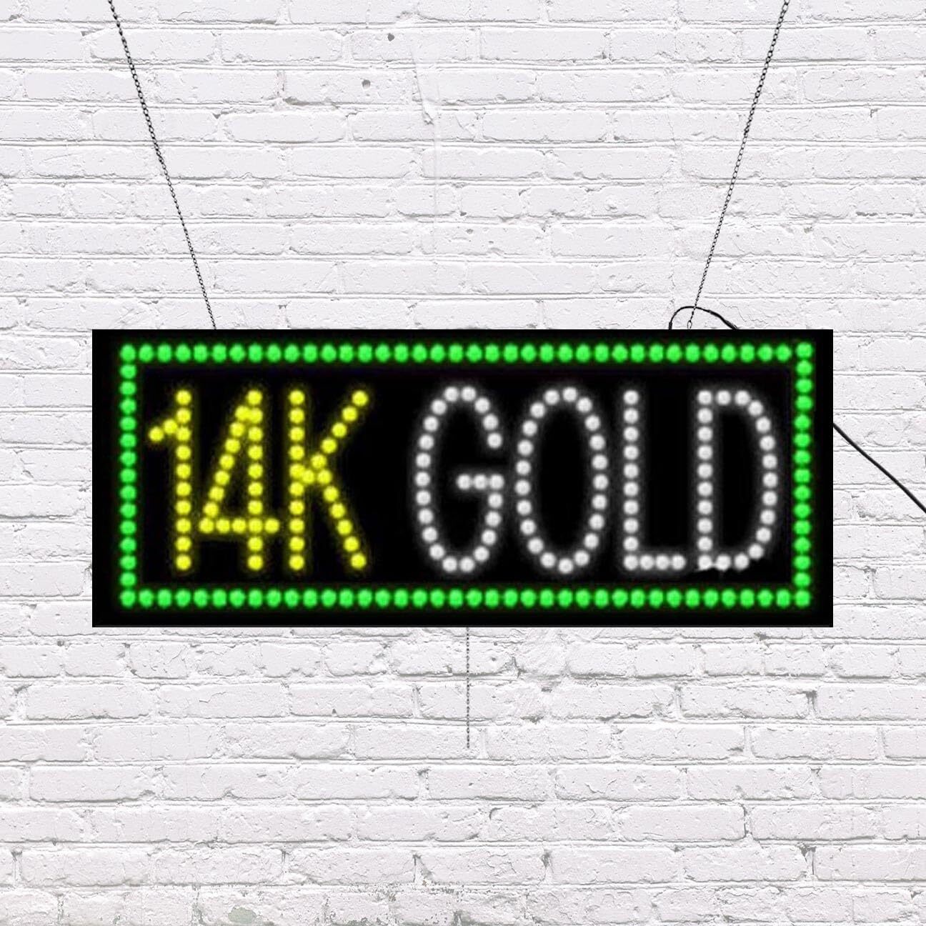 LED 14K Gold | Light-up Sign | 27&Prime;W x 11&Prime;H x 1&Prime;D