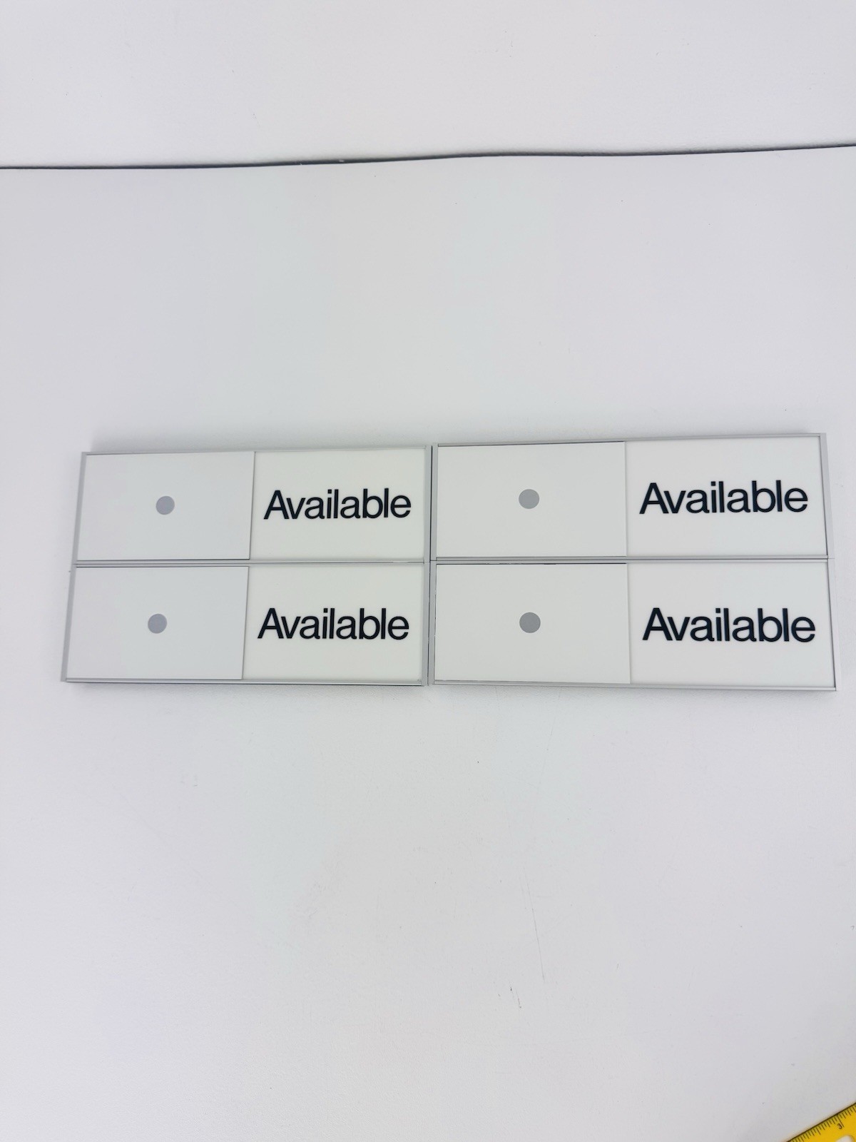 X4 Vacant Occupied Slider Door Sign 9×3 inch In Use Available Privacy Indicator
