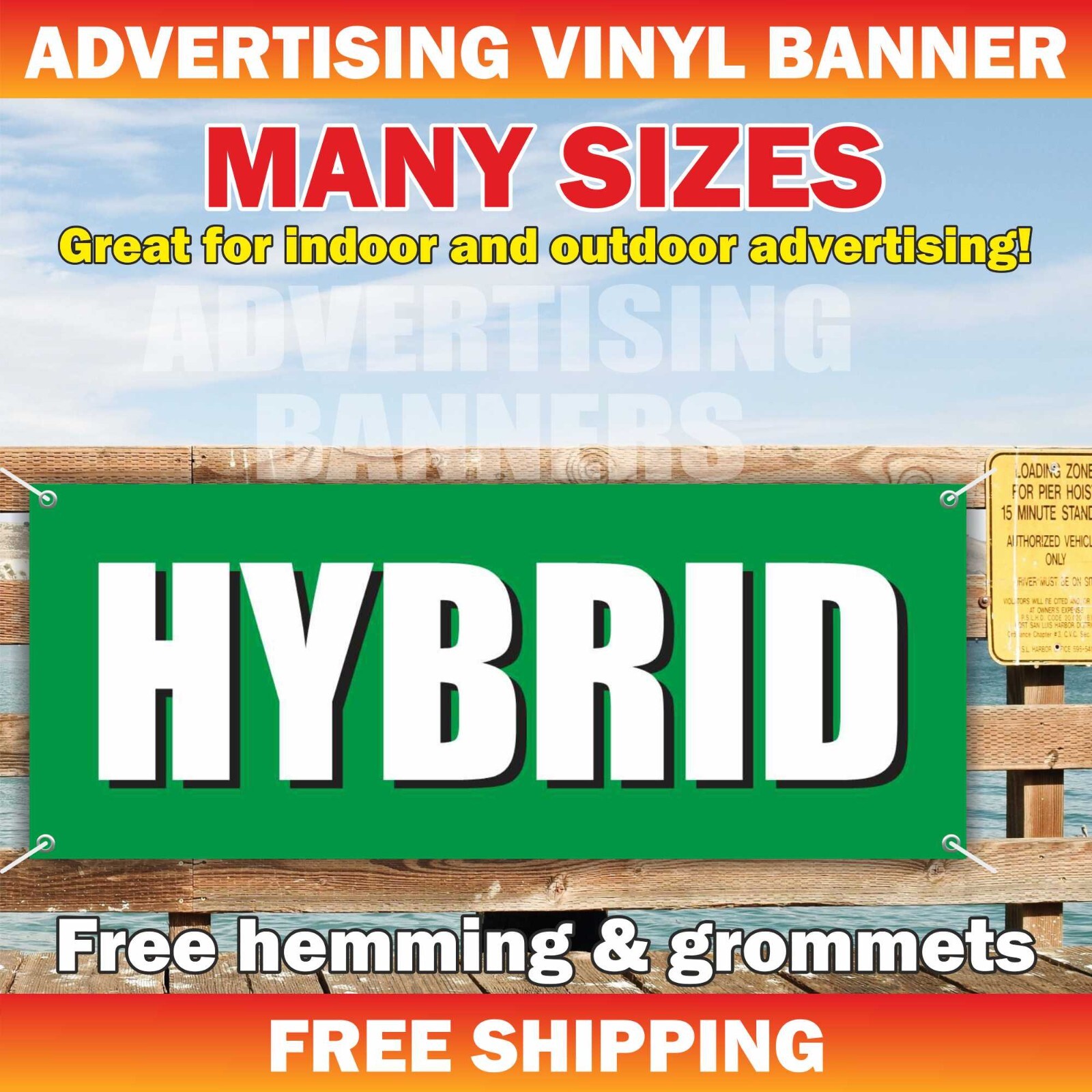 HYBRID Advertising Banner Vinyl Mesh Sign service repair fix diesel smog check