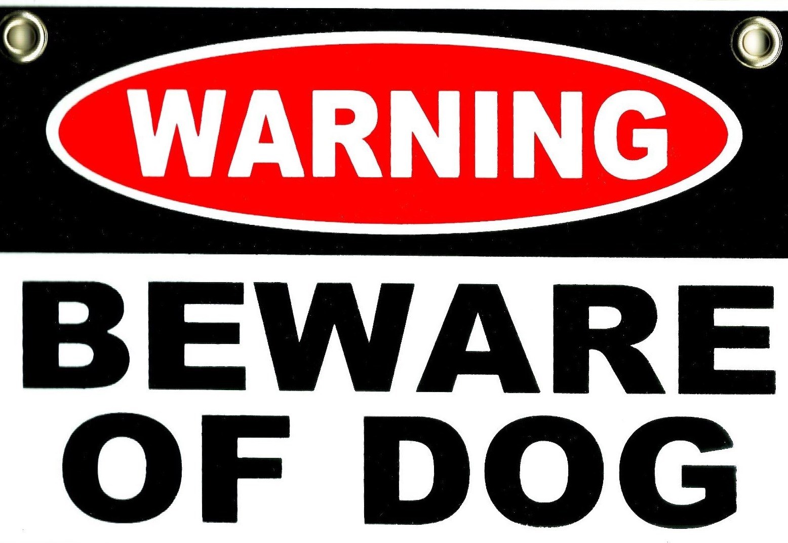WARNING BEWARE OF DOG Plastic security Sign Red White Black 8&Prime; x 12&Prime; Coroplast