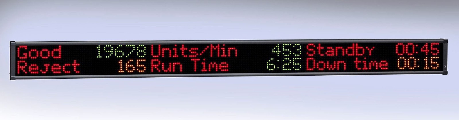 Industrial LED Sign Ethernet/Profinet 73&Prime;x6&Prime; Multi-Color Display