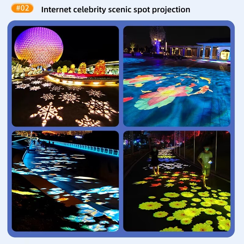 300W Creative Dynamic Pattern Led Gobo Logo Projector Waterproof Porjection