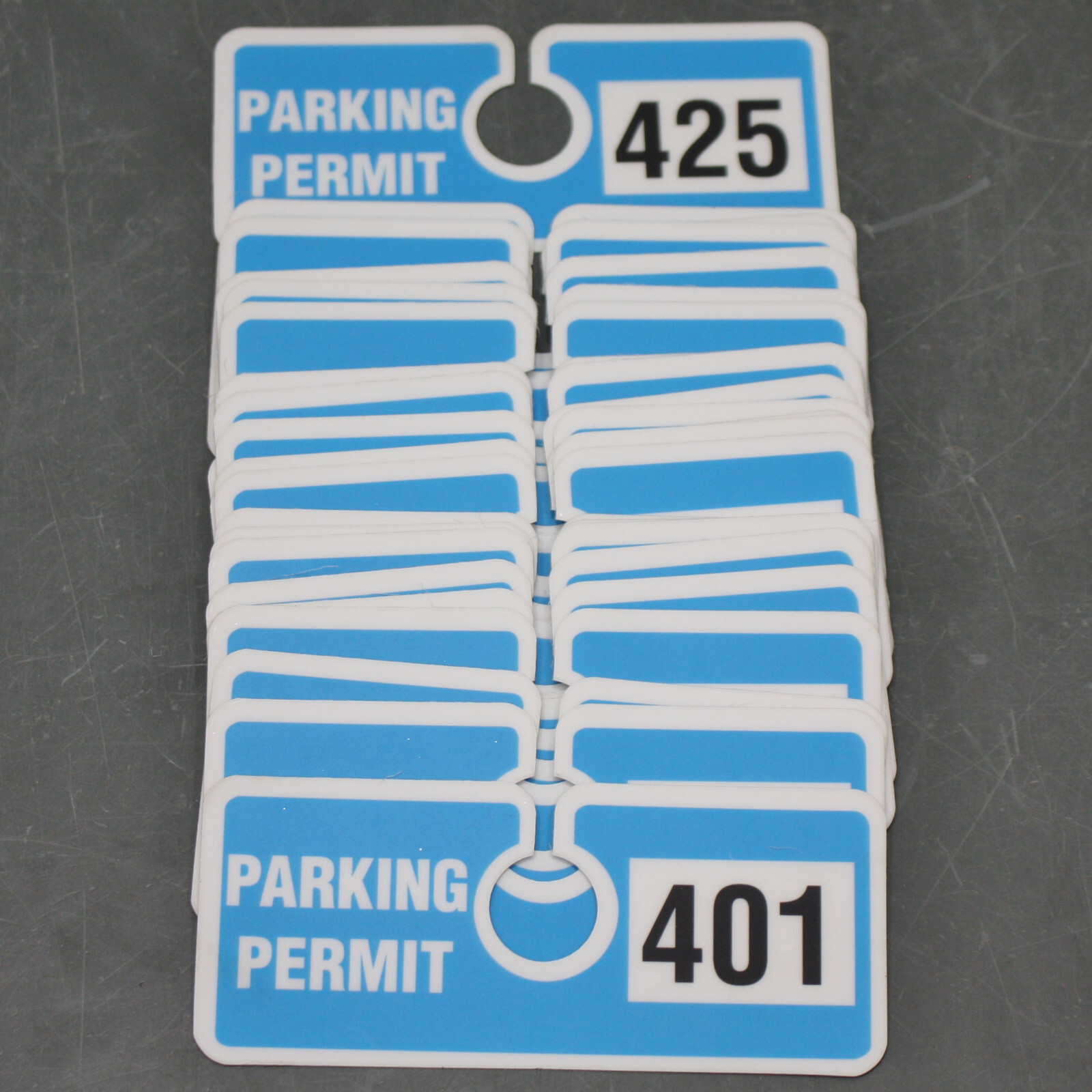 (100) Brady Parking Permit Rearview Mirror Hang Tags 96283, Plastic, Car