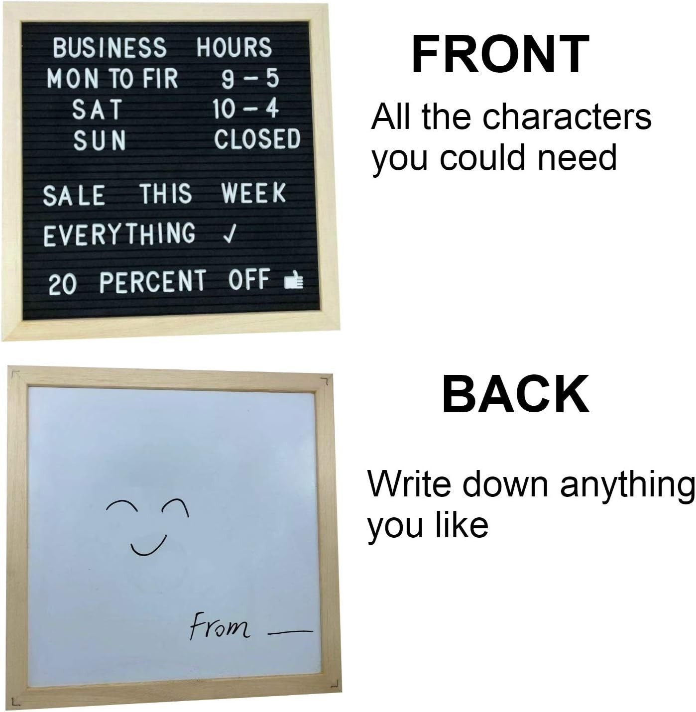 Durable Vintage Open Closed Sign with Double-Sided Lettering – 1.19kg